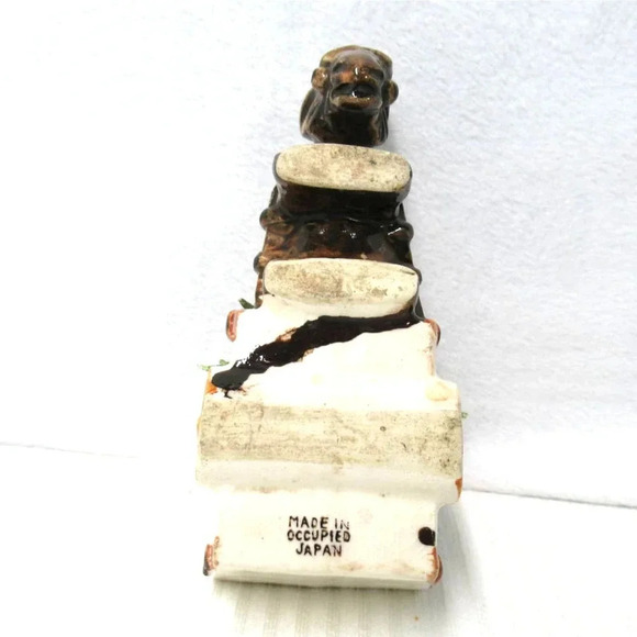 Vintage Burro Donkey with Cart Ceramic Planter Figurine Made In Occupied Japan - Picture 5 of 8